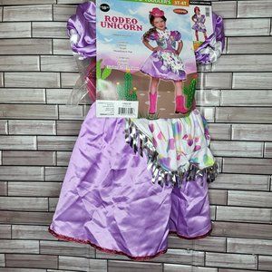 New Rodeo Unicorn Halloween Costume Toddler 3T-4T Colorful‎ Dress Up Outfit